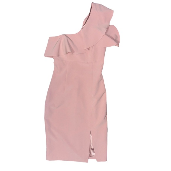 Bardot Pink One Shoulder Dress Elegant - Picture 1 of 7
